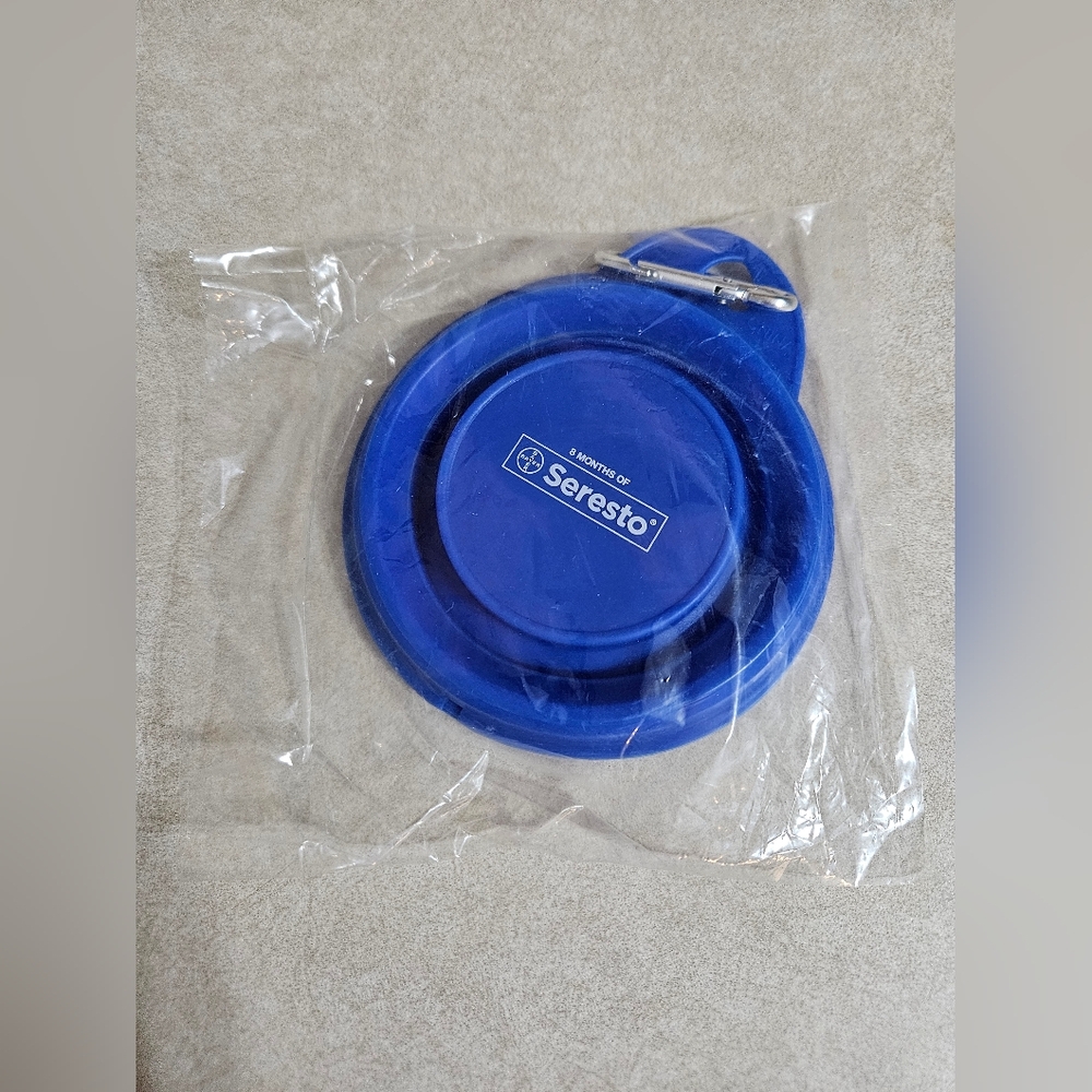 Dog Bowl Pet Collapsible Bowl / Blue Portable Pet Feeding Watering Dish for Walk